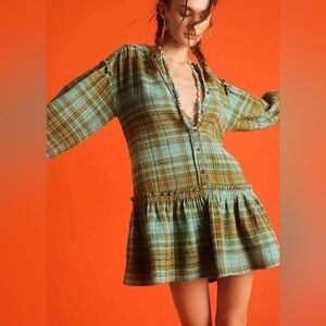 Free People Alexa Plaid Mini Dress